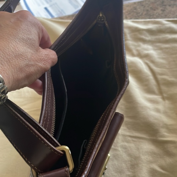 Authentic Burberry Haymarket Double Buckled Outer Pockets Bag - Picture 6 of 13